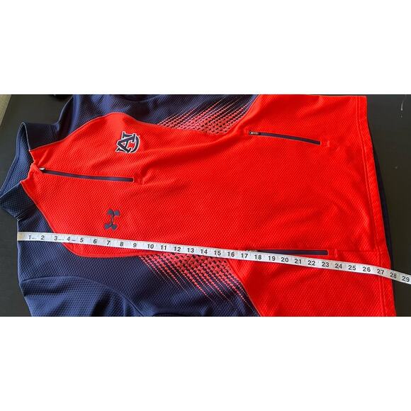 Under Armour Auburn Tigers Long Sleeve Pullover Sweatshirt  1/4 Zip Sweater Sz M - Picture 8 of 8